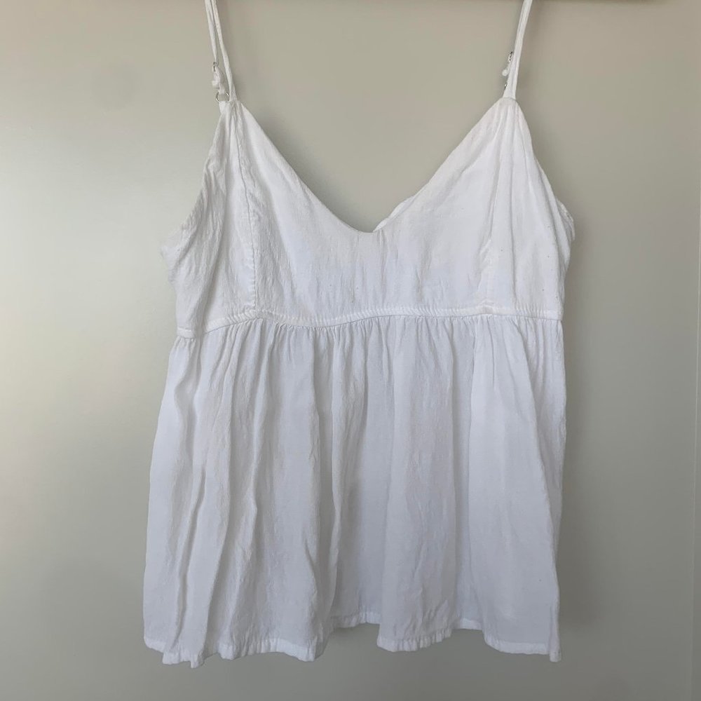 Brandy Melville White Tie in the back tank